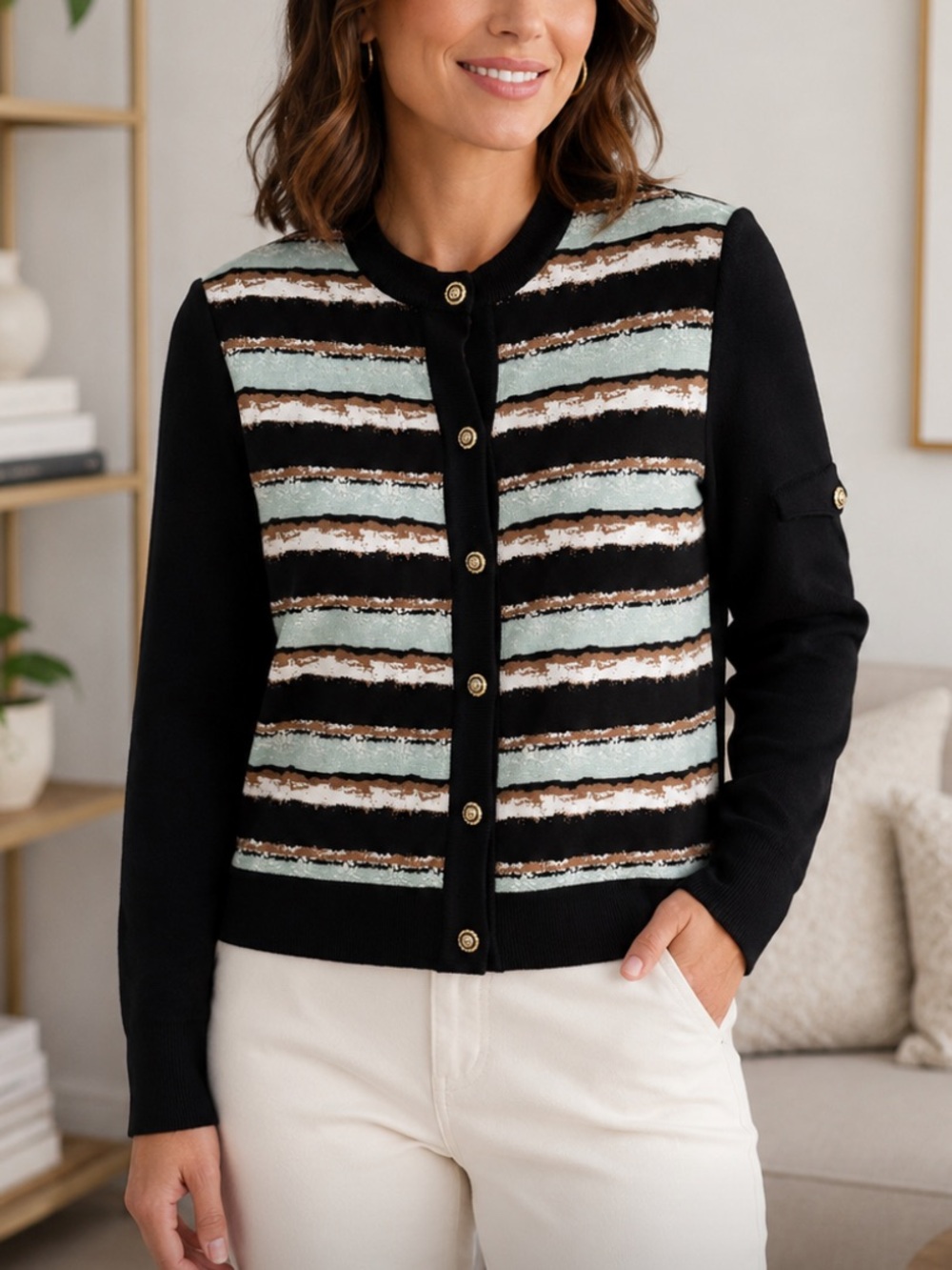 St. John Collection Santana Knit Cardigan